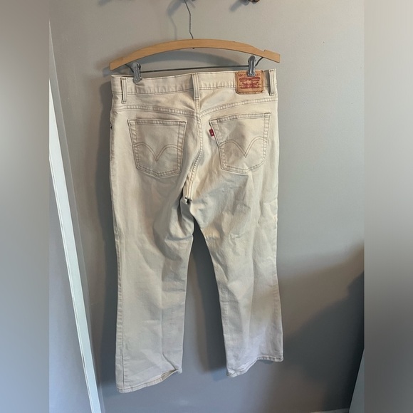 Levi’s 550 light beige relaxed fit boot cut jeans size 12 neutral - Picture 3 of 5